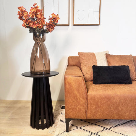 Hjørnesofa Davidson Cognac Højre - Mikrofiber Stof 