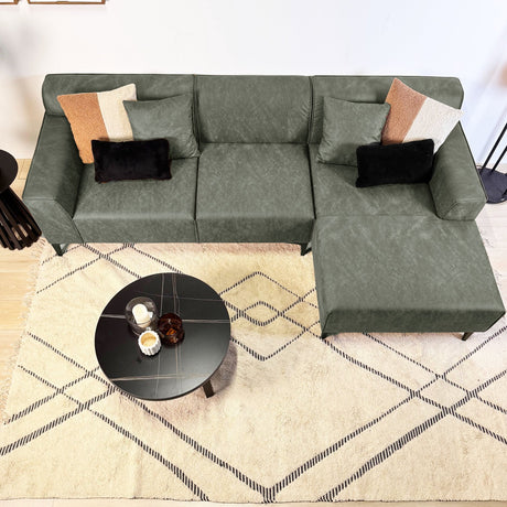 Hjørnesofa Davidson Grøn Venstre - Mikrofiber Stof 