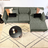Hjørnesofa Davidson Grøn Højre - Mikrofiber Stof 