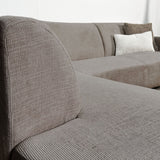 Hjørne sofa manon med chaise longue venstre chenille taupe