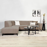 Hjørne sofa manon med chaise longue venstre chenille taupe