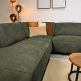 Industriel hjørnesofa cognac eco-læder Brisbane - venstre 