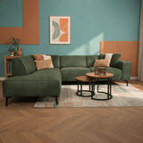 Industriel hjørnesofa cognac eco-læder Brisbane - venstre 