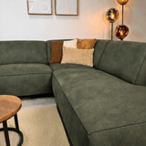 Industriel hjørnesofa cognac eco-læder Brisbane - venstre 