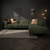 Industriel hjørnesofa cognac eco-læder Brisbane - venstre 