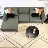 Hjørnesofa Davidson Grøn Venstre - Mikrofiber Stof 