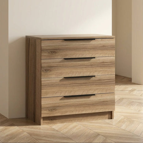 Kommode Kala Plus Valnød Melamin 73x77x42 cm atmosfærisk foto i et moderne interiør