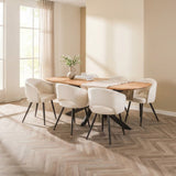 Eettafels - Deens Ovaal Eettafel Tavon Acaciahout 180x95 cm - Dimehouse