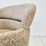 Spisestuestol Bouclé Beige - Japandi - runde former - Lola