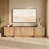 TV Meubels - Tv - meubel Japandi eikenlook melamine antraciet Lowen 180 cm - Dimehouse