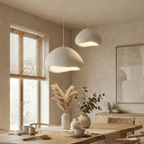 Hanglampen - Luxe Hanglamp Wit Ø50 cm en Ø40 – Glasvezel kappen - Eleonora - Dimehouse