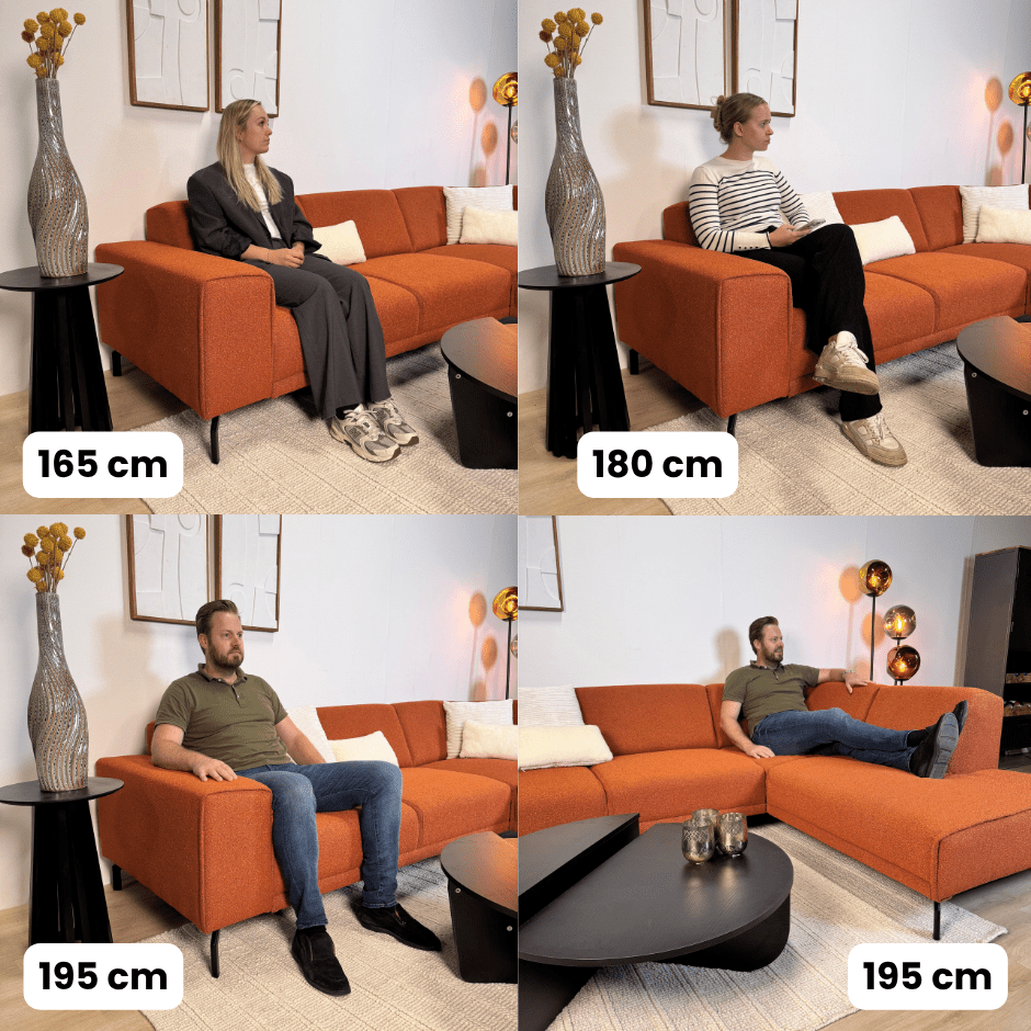 Hjørnesofa Maël bouclé stof i grå farve - venstre 