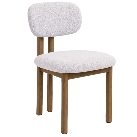 Japandi Spisestol Miyo Bouclé Ivor - Egetrælook Ram 