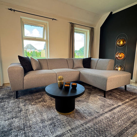 Hjørnesofa Moby Højre Lys Grå - 2,5-sæders + Chaise Longue 