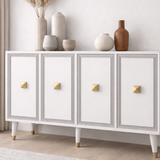 Modern Dressoir Ansel Wit-Goud Melamine 120 cm