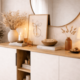 Modern Dressoir Tarz 150 cm Wit-Eikenlook Melamine