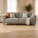 Banken - Moderne 2,5 - zits Bank Taupe Stof Aniko 183x90x78 cm - Dimehouse