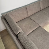 Moderne 3-zits Hoekbank Links Taupe Stof Aniko met Lounger 240x197x78 cm