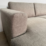 Moderne U-Bank Hoekbank Rechts Taupe Stof Aniko 310x197x78 cm