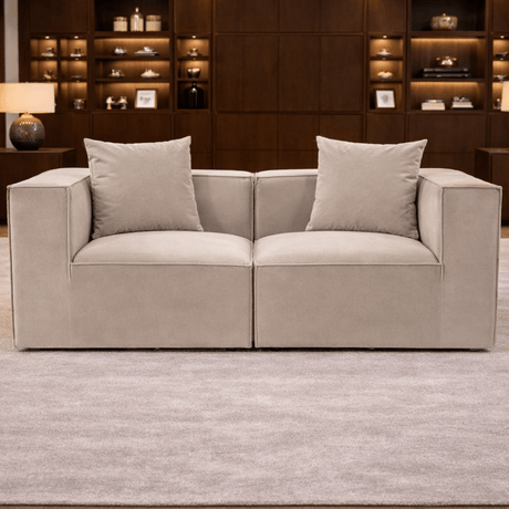 Modulær XXL 2-personers sofa Sora 190 cm bred i beige hør