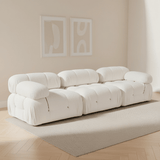 Modulsofa 3-personers Bubble bouclé hvid