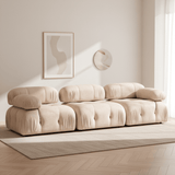 Modulsofa 3-personers Bubble velour beige