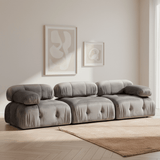 Modulsofa 3-personers Bubble velvet grå