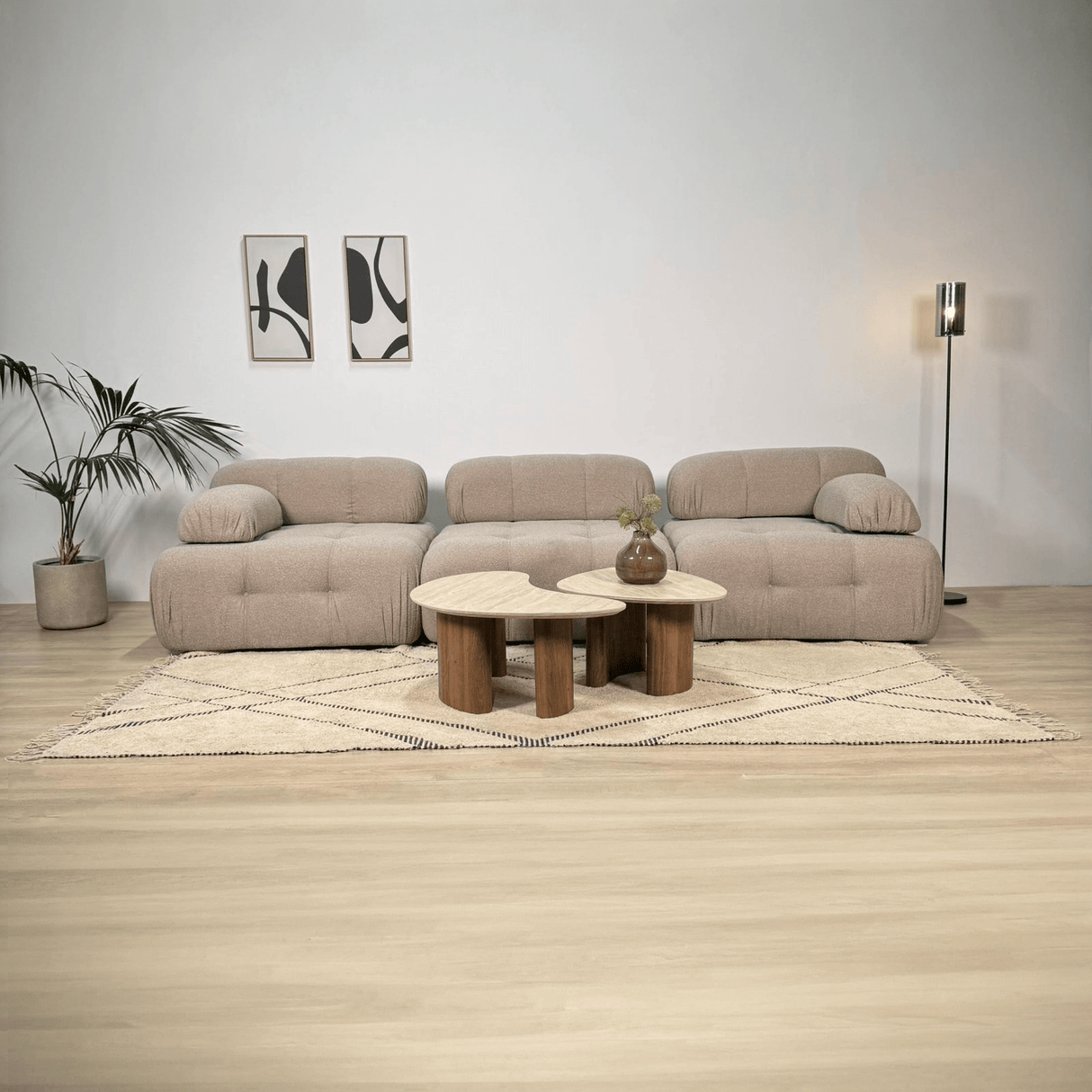 Banken - Modulaire bank 3 - zits Doblo beige - Dimehouse