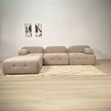 Banken - Modulaire bank 3 - zits met hocker Doblo beige - Dimehouse