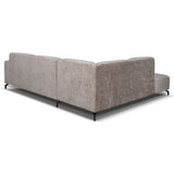 Hjørne sofa manon med chaise longue på højre chenille taupe