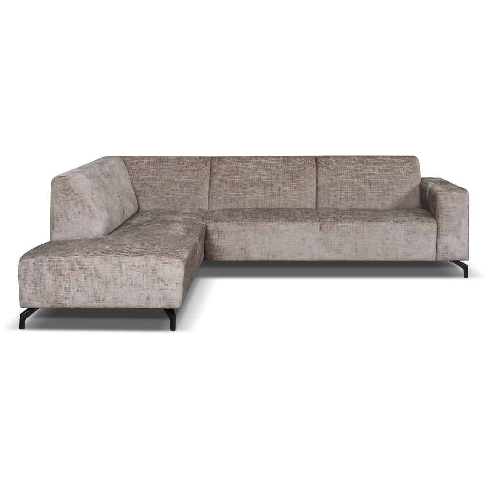 Hjørne sofa manon med chaise longue venstre chenille taupe