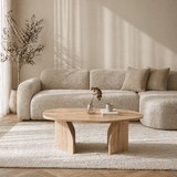 Organische Salontafel Eiken Melamine - 105x65 cm - Rack