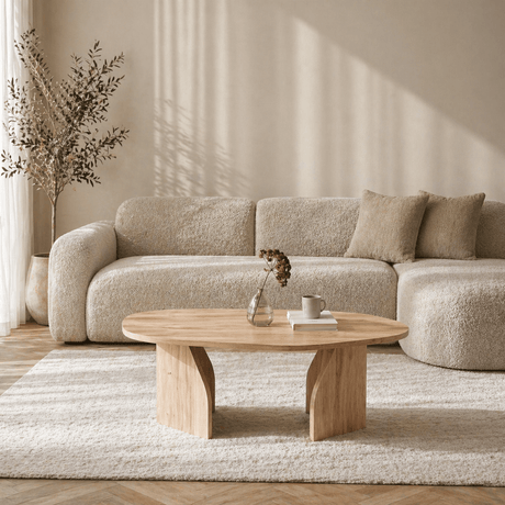 Organische Salontafel Eiken Melamine - 105x65 cm - Rack