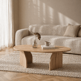 Organische Salontafel Eiken Melamine - 105x65 cm - Rack