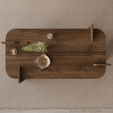 Salontafels - Salontafel Walnoot melamine Japandi - 120 x 60 cm - ronde hoeken - Lovge - Dimehouse