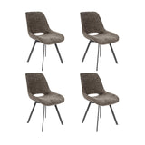 Sæt med 4 spisestuestole Riviera Rich Taupe drejelig 