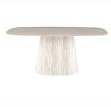 Sintersten Marmorlook Travertin Spisebord Lea 180x90 cm - Dansk Oval