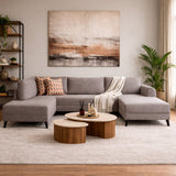 Sovesofa Beige stof - U-sofa - XXL 300x202x152cm - Belen