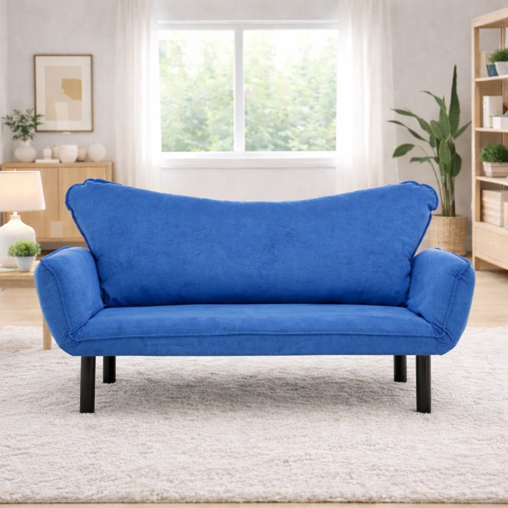 Banken - Slaapbank Blauw Velvet - twee persoons - Chatto - Dimehouse