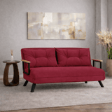Sovesofa Rødt stof 2-personers - Sando