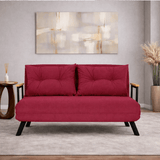 Sovesofa Rødt stof 2-personers - Sando