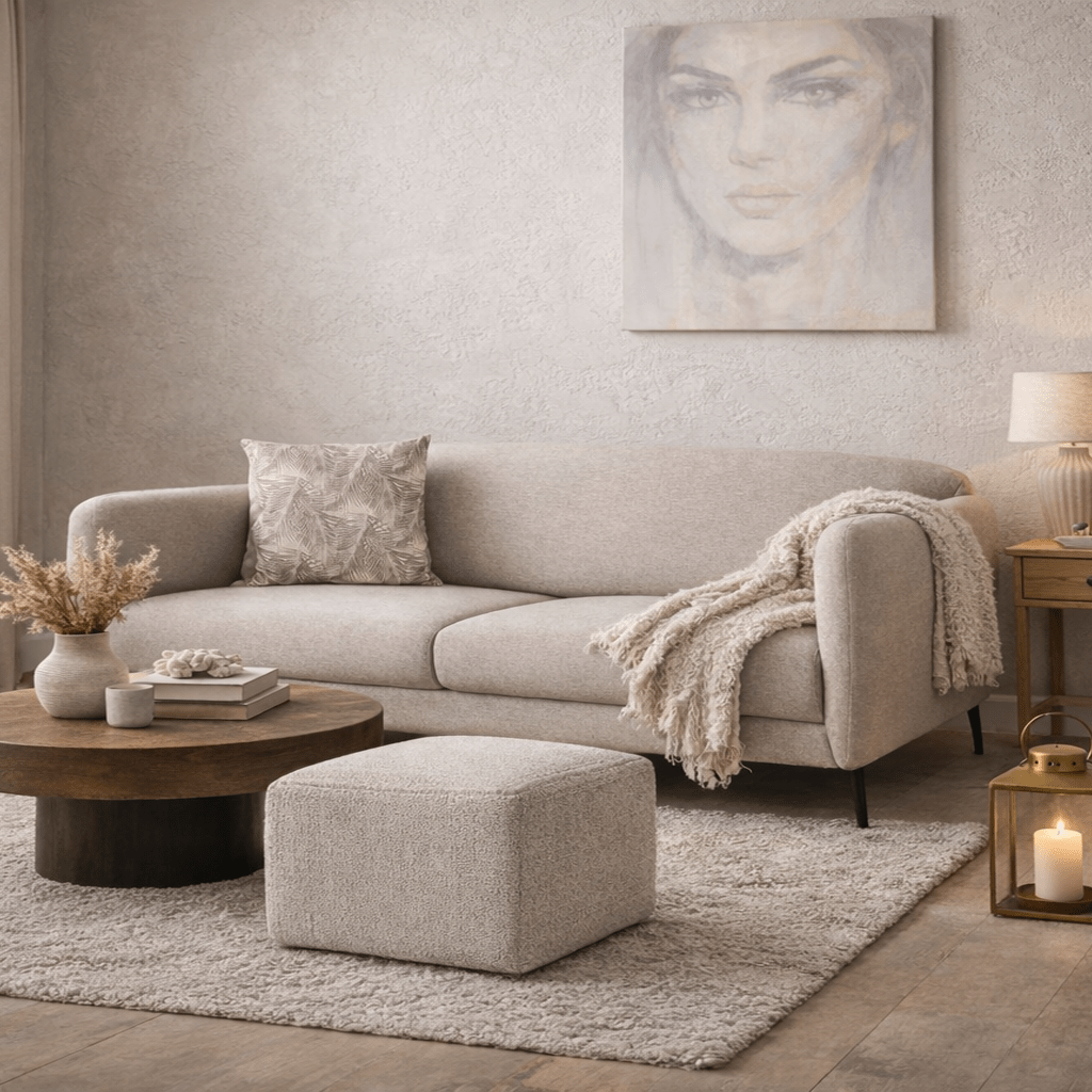 Banken - Slaapbank beige linnen stof 3 - zits - Venus - Dimehouse