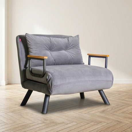 Sovelænestol Sando Fabric Grå stemningsbillede i moderne interiør