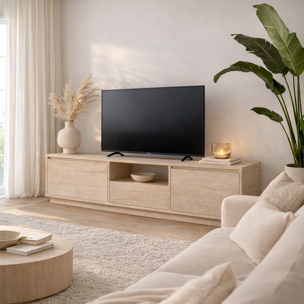TV Møbel Beige Melamin Flare 42x160x29,5 cm 