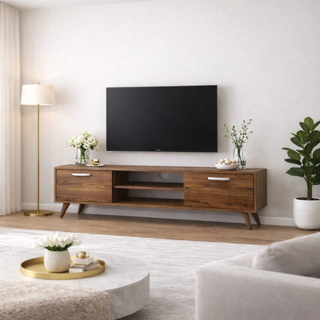 TV Møbel Korfu Valnød Melamin 180x48,6x35 cm