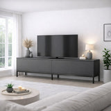 TV Møbel Lord Antracit Sort Melamin 180x47x30 cm