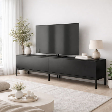 TV Møbel Lord Sort Melamin 180x47x30 cm