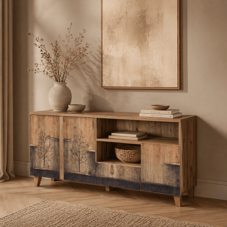 TV Meubels - Dressoir Marina Mila Atlantisch Dennenhout Melamine 160x76x45 cm - Dimehouse