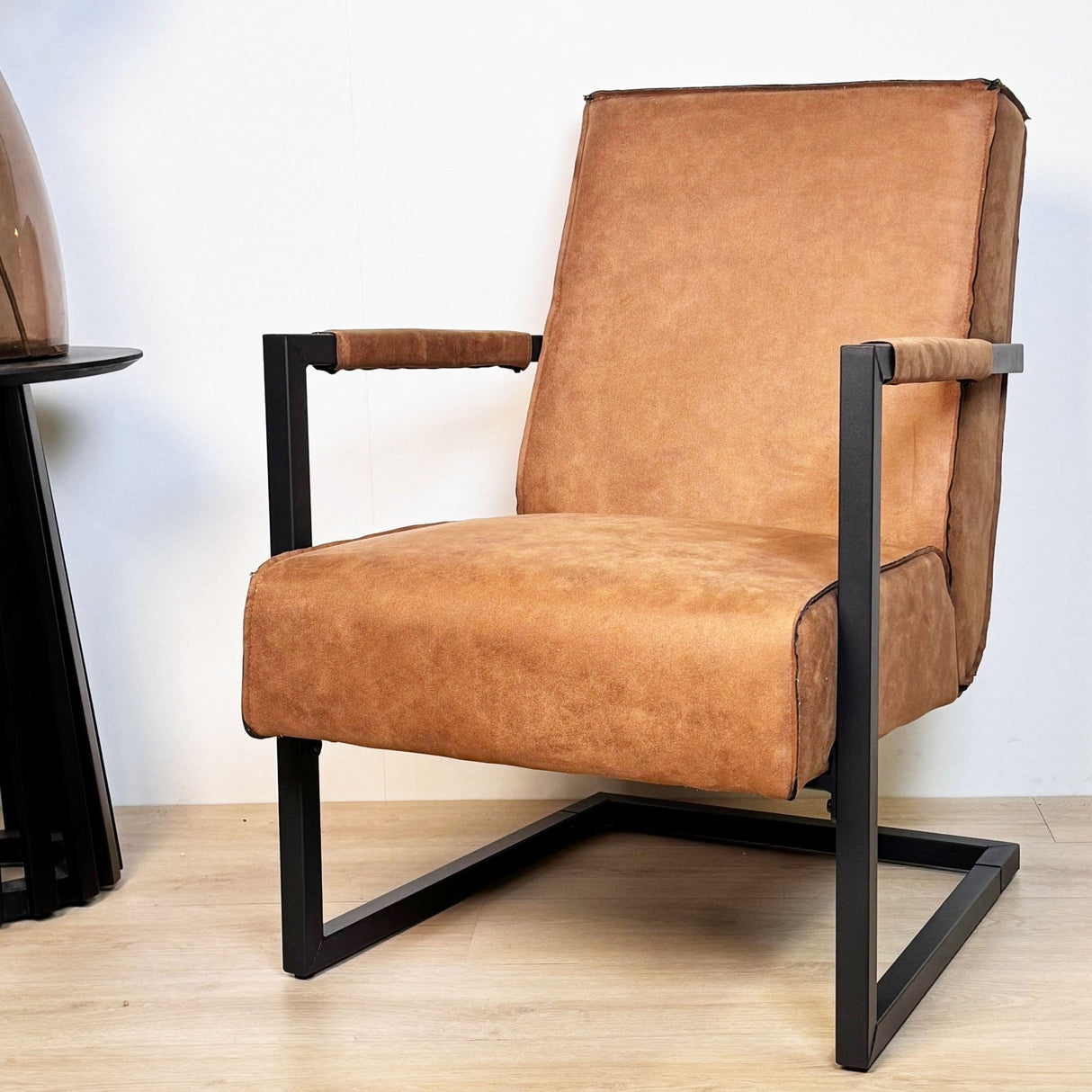 Fauteuils - Industriële fauteuil cognac eco - leer Tiger - Dimehouse