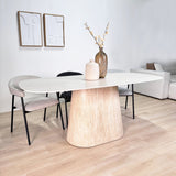 Spisestuestol Sæt af 4 Bouclé Beige Lisa - Sort Ramme 